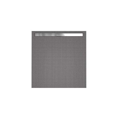 Barrette de finition standard 300mm pour receveur de douche wedi Fundo – Inox brossé – Pour hauteurs de pose de 5 à 23 mm