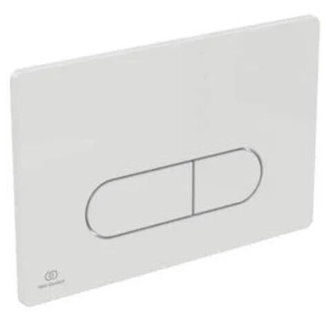 Le Sanitaire – Plaque de déclenchement WC Oleas M1 – Plastique ABS blanc – Dimensions 154x234mm – Installation rapide sans outil - R0115AC (1/7)