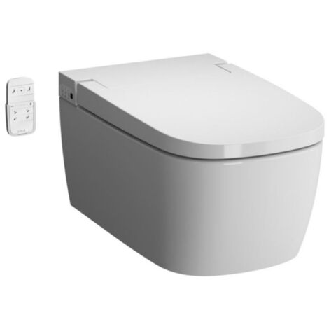 Vitra – WC suspendu lavant v-care basic sans bride – Abattant chauffant – Douche intégrée – Réglage température et pression – Auto-nettoyant (1/5)