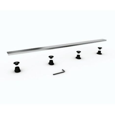 Wedi – Barrette de finition à carreler inox brossé 800mm – Compatible receveurs Fundo Riolito et Riofino – Hauteur de pose 5 à 25 mm