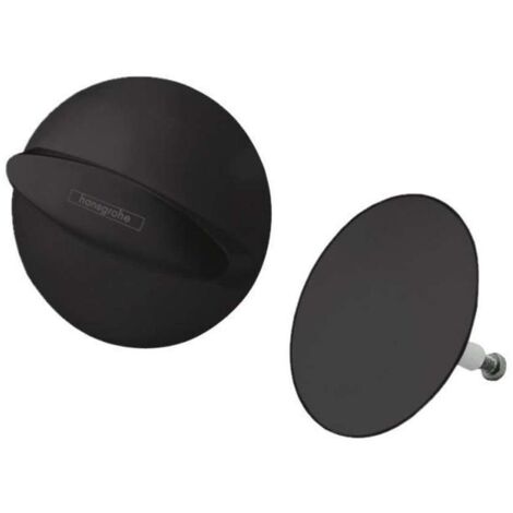 Set de finition noir mat pour baignoire – Poignée rotative et bouchon de sécurité – Compatible corps encastré Hansgrohe – 58185670