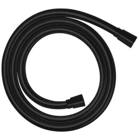 Hansgrohe – Flexible de douche 1,60 m noir mat – Matériau plastique de haute qualité – Anti-pliure et anti-torsion – Ecrou conique G 1/2 – 28276670