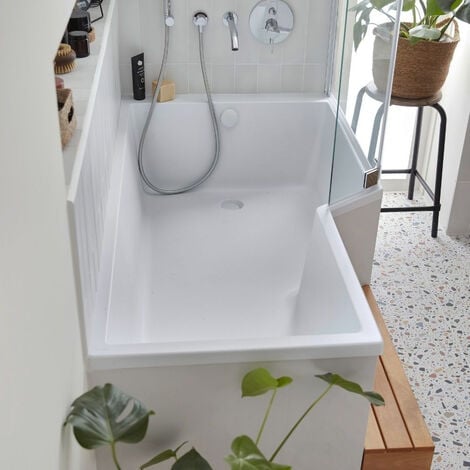 Pack baignoire bain douche 160 x 90 JACOB DELAFON Neo version droite + pare bain chromé