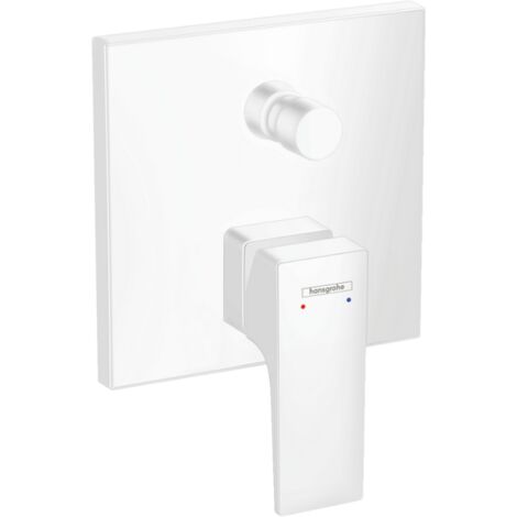 Façade mitigeur bain douche encastré 2 sorties HANSGROHE Metropol blanc mat (1/4)