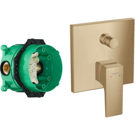 HANSGROHE Façade Metropol pour mitigeur bain douche encastré Bronze brossé avec corps encastré (1/5)