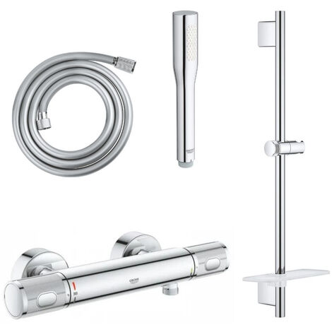 Douchette 1 jet GROHE Vitalio Get Stick chromé avec barre de