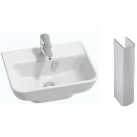 JACOB DELAFON Lavabo Struktura céramique blanc 65 X 48 avec colonne (1/4)