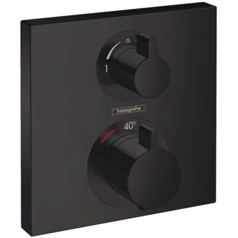 Hansgrohe – Robinet thermostatique encastré noir mat – 2 fonctions – Débit 29 l/min – Limite température 40°C – Corps d’encastrement non inclus – 15714670