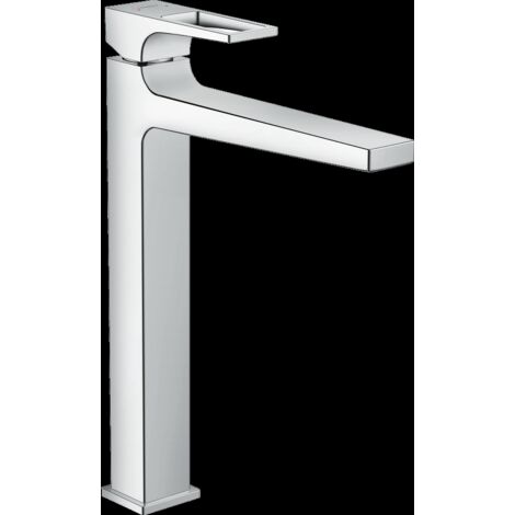 Hansgrohe – Mitigeur lavabo Metropol 260 – Poignée étrier ergonomique – Bonde Push-Open – Débit 5 l/min – Finition chrome – Hauteur 361 mm (1/6)