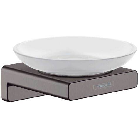 HANSGROHE Porte-savon noir chromé brossé AddStoris