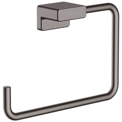 Anneau porte-serviette HANSGROHE AddStoris noir chromé brossé