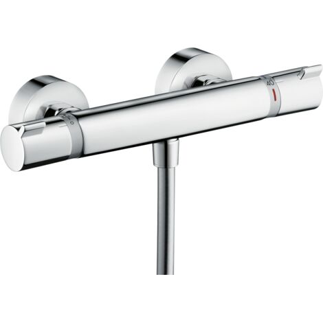 Hansgrohe – Mitigeur thermostatique de douche – Limiteur de température réglable – Valve céramique 180° – Débit maximal 17 l/min – Anti-retour silencieux