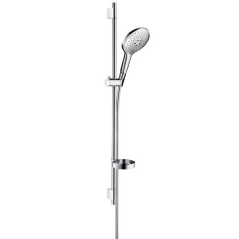 Set de douche 150 3jet avec barre Unica'S puro 90 cm et porte-savon chromé Hansgrohe Raindance Select S