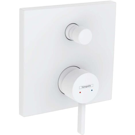 Hansgrohe Finoris - Mitigeur de baignoire encastré, 2 sorties, blanc mat 76415700