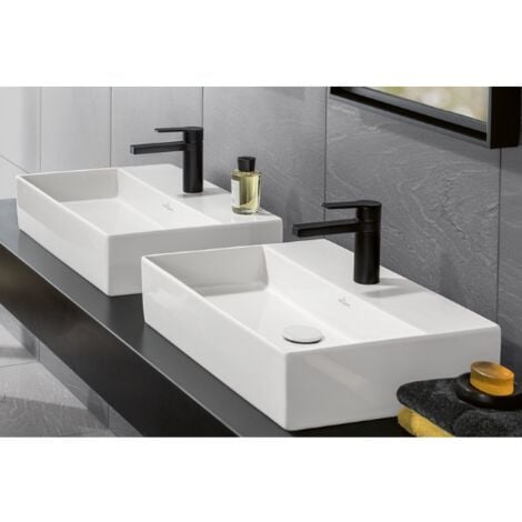 Lot de deux vasques à  poser 60x42 cm Stone White CeramicPlus VILLEROY ET BOCH Memento 2.0