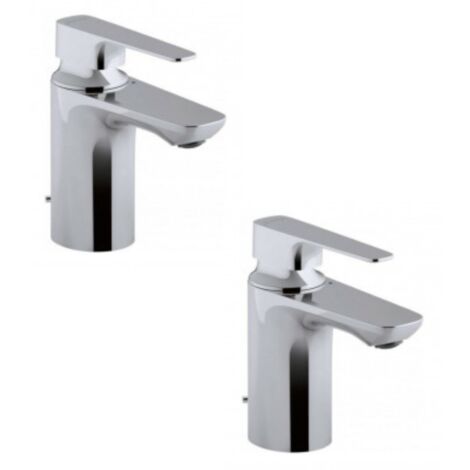 JACOB DELAFON Lot de deux mitigeurs lavabo Aleo+ avec tirette (1/2)