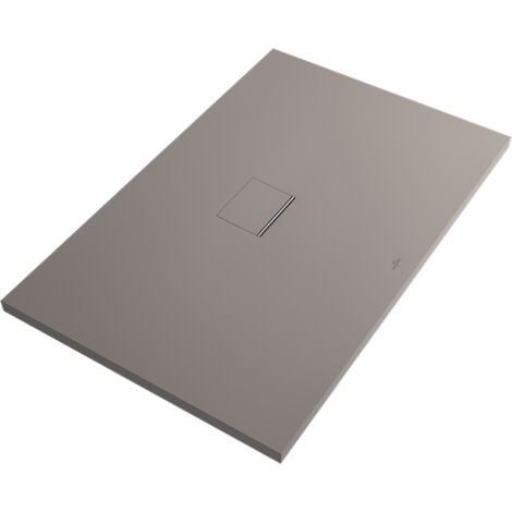 Receveur antidérapant 120 x 90 VILLEROY ET BOCH Squaro Infinity quaryl rectangle gris (1/2)