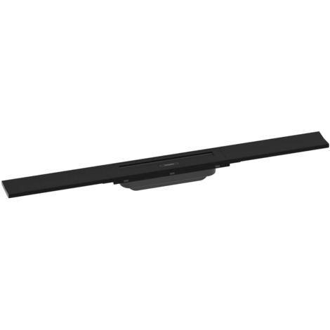 Hansgrohe RainDrain Flex - Caniveau de douche linéaire avec grille en inox 700, pour montage libre, découpable, noir mat 56043670 (1/5)