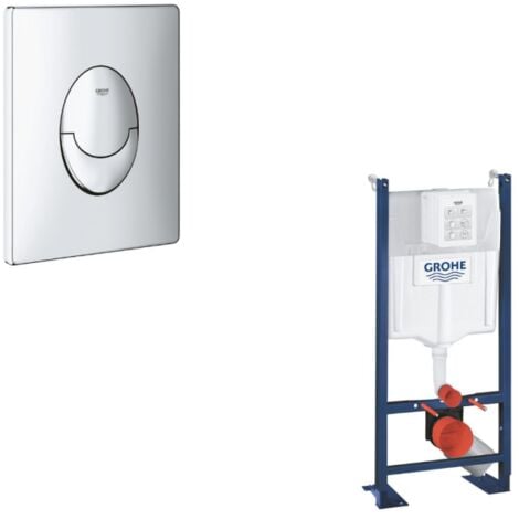 GROHE Bâti support WC Rapid SL Project avec plaque de commande Skate Air Rapide SL chromé