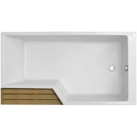 Baignoire bain douche antidérapante JACOB DELAFON Neo, blanc mat 150 x 80, droite