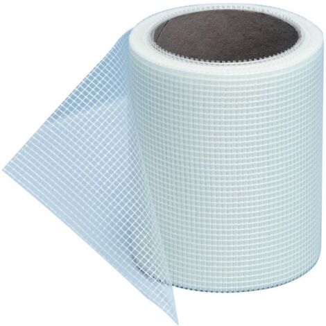 Wedi – Bande d'armature autocollante 25 m x 125 mm – Tissu de verre résistant aux alcalins – Force de traction ≥ 850 N/5 cm (1/5)
