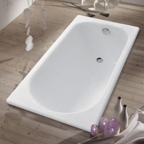 Baignoire droite JACOB DELAFON Soissons en fonte + pare bain 170 X 70