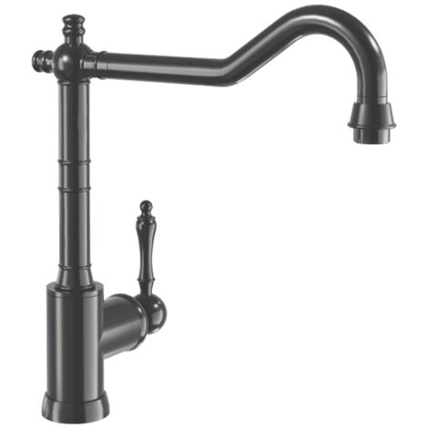 Villeroy & Boch – Mitigeur de cuisine en acier inoxydable anthracite – Hauteur 66,5 cm – Pivotement 360° – Débit 11,2 L/min – 92400005
