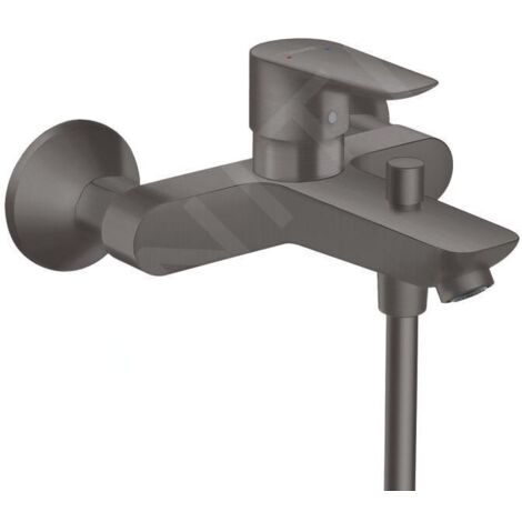 Hansgrohe – Mitigeur bain douche mécanique – Finition noir chromé brossé – Longueur bec 194 mm – Compatible chauffe-eaux instantanés
