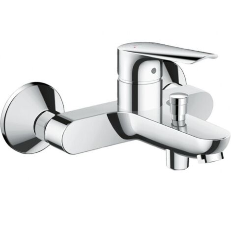Hansgrohe – Mitigeur de baignoire mécanique – Finition chromée – Débit 20 l/min – Technologie Air Power – Raccord inclus – Bec de baignoire et douchette (1/4)