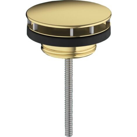 Hansgrohe – Bonde de lavabo non refermable dorée – Mécanisme à écoulement libre – Inox G 1 1/4 – Pour lavabos sans trop-plein – 50001990 (1/2)
