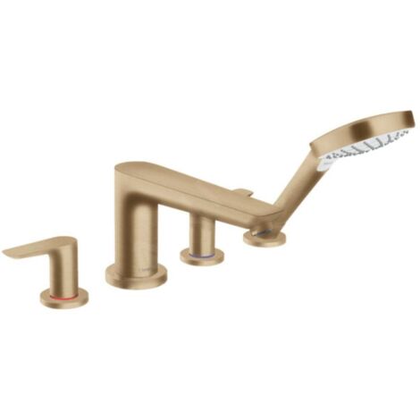 Hansgrohe Talis E - Mélangeur de baignoire sur gorge, 4 trous, bronze brossé 71748140