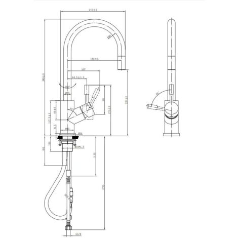 Villeroy & Boch Umbrella - Mitigeur D'évier Avec Bec Extractible, Doré 92540003
