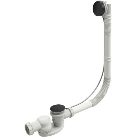 Vidage baignoire extra plat JACOB DELAFON câble long (1m) noir mat