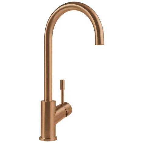Villeroy & Boch – Robinet mural de cuisine bronze – Hauteur 40,5 cm – Pivotement 360° – Jet confort 16 L/min – Revêtement PVD anti-traces (1/5)