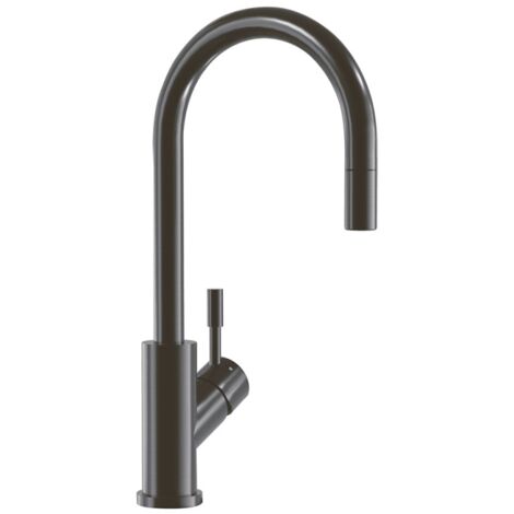 Villeroy & Boch – Robinet de cuisine mitigeur Umbrella flex anthracite – Hauteur 30,9 cm – Douchette extractible – Pivotement 360° – Acier inoxydable (1/10)