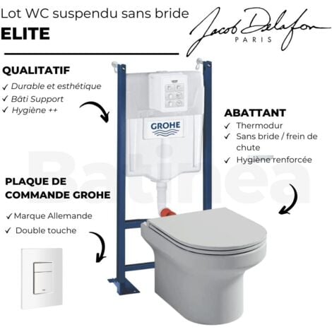 Alca Plaque de commande double touche pour WC suspendu, Blanc