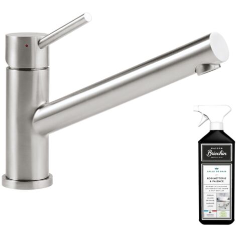Robinet cuisine rabattable VILLEROY ET BOCH Como window acier massif + nettoyant (1/5)
