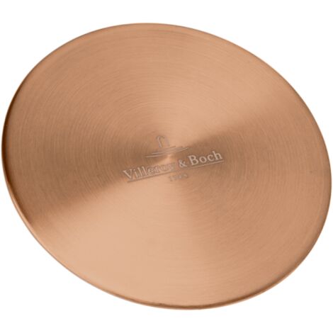 Cache bonde évier en acier inoxydable 9 cm – Finition bronze – Lavable au lave-vaisselle – Pour éviers Villeroy & Boch