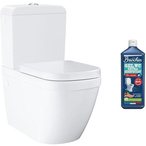 Pack WC au sol : lave-mains intégré et robinet chromé - Batiproduits