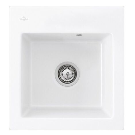 Evier VILLEROY ET BOCH Subway 45 XS Blanc snow white  - avec Vidage manuel (1/4)