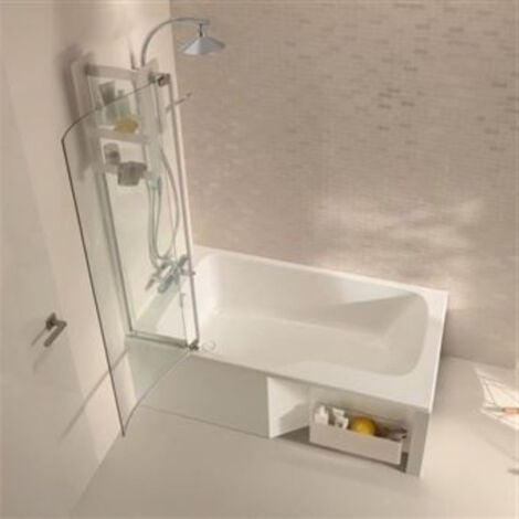 Baignoire bain douche JACOB DELAFON Malice, version gauche Blanc brillant 170 x 90