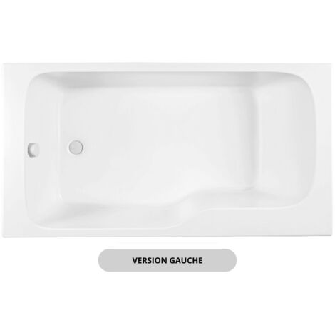 Baignoire bain douche JACOB DELAFON Malice, version gauche Blanc brillant 170 x 90