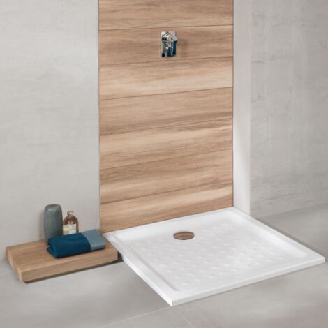 Receveur 80 x 80 VILLEROY ET BOCH O Novo ceramique carré blanc