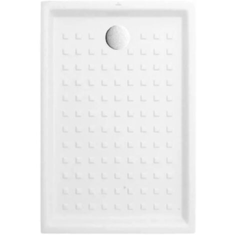 Villeroy & Boch – Receveur de douche à poser 100 x 80 cm – Céramique sanitaire – Extra plat avec surface antidérapante – Hauteur 60 mm