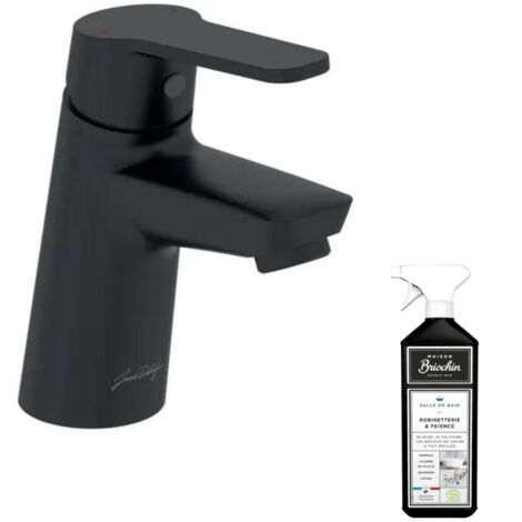 Mitigeur lavabo JACOB DELAFON Aimé noir mat + nettoyant Briochin (1/4)