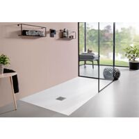 Villeroy & Boch – Receveur de douche à poser 120 x 90 cm – Acrylique RockLite blanc – Adhérence A – Grille inox incluse – Découpable pour installation facile
