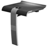 Siège de douche PMR PELLET Design escamotable gris anthracite piètement aluminium époxy gris