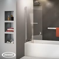 Pare baignoire pivotant et relevable 140x70 Laqué noir mat Jacuzzi Epure