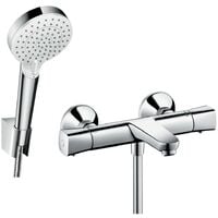 Hansgrohe pack Mitigeur thermostatique bain douche Ecostat Universal complet