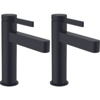 HANSGROHE Mitigeur de lavabo 110 CoolStart, bonde Push-Open noir mat Finoris